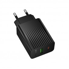 Мережевий зарядний пристрій BOROFONE BAS74A Source PD20W+QC3.0 charger (EU) Black (6941991122750)