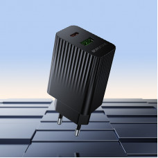 Мережевий зарядний пристрій BOROFONE BAS74A Source PD20W+QC3.0 charger (EU) Black (6941991122750)