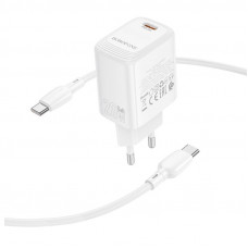 Мережевий зарядний пристрій BOROFONE BN26 Fuente single-port PD20W charger set (C to C) (EU) White