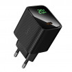 Мережевий зарядний пристрій HOCO CS82A Excellent single port PD20W charger with digital display(EU) Black (6942007664493)