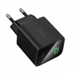 Мережевий зарядний пристрій HOCO CS82A Excellent single port PD20W charger with digital display(EU) Black (6942007664493)