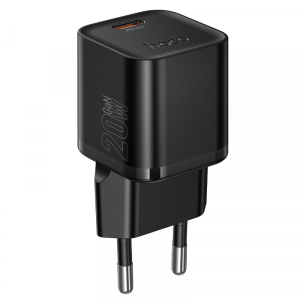 Мережевий зарядний пристрій HOCO N64 Ingenious single port PD20W charger BLack (6942007655101)