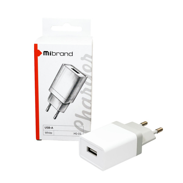 Мережевий зарядний пристрій Mibrand MI-01 Travel Charger USB-A 5W White