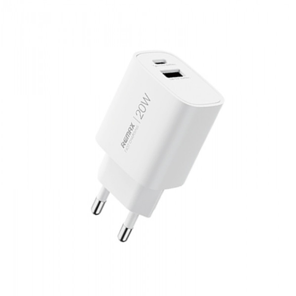 Мережевий зарядний пристрій REMAX GaN Fast Charging Charger A+C U187-AC20W EU (6954851247081)