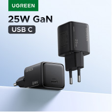 Мережевий зарядний пристрій UGREEN X517 25W USB-C GaN Fast Charger Black (UGR-65736)