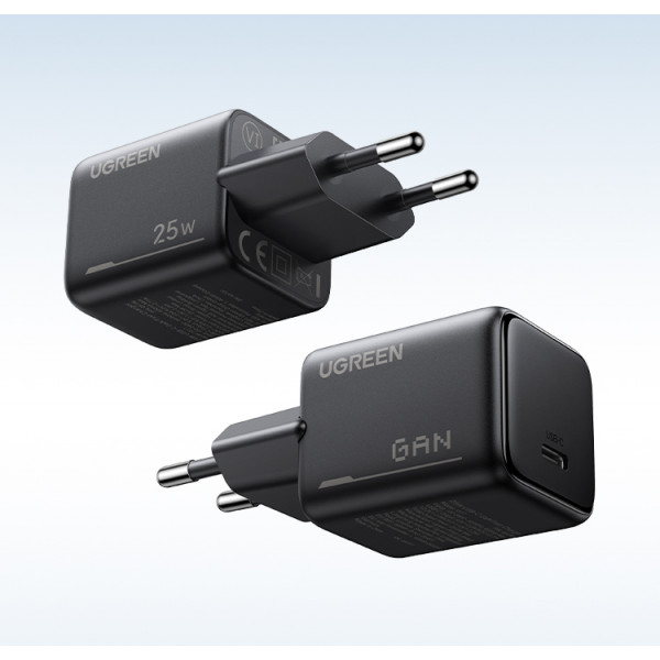 Мережевий зарядний пристрій UGREEN X517 25W USB-C GaN Fast Charger Black (UGR-65736)