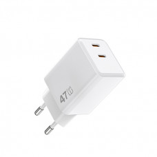 Мережевий зарядний пристрій WIWU Cube 67W 2C+A GaN Fast Charger Wi-G026 EU White (6977703656800)