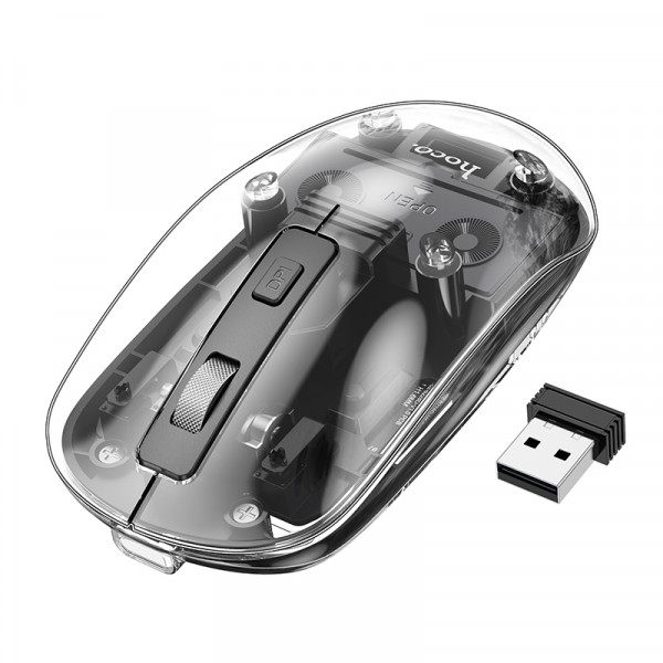 Миша HOCO GM29 Mysterious dual-mode silent wireless mouse Dark Night Black (6942007626385)