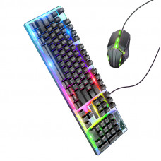 Миша + клавіатура HOCO GM18 Luminous gaming keyboard and mouse set Black (6931474783684)