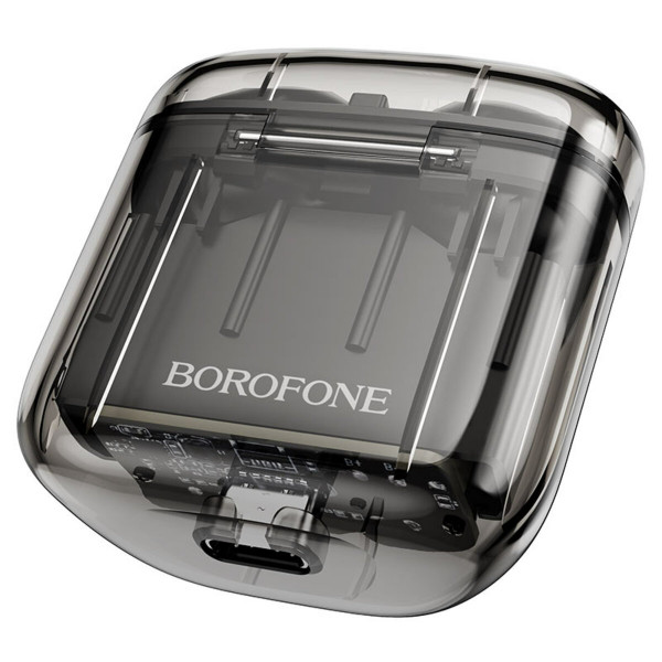 Навушники BOROFONE BW23 Crystal bean Transparent Edition true wireless BT headset Jazz Чорний