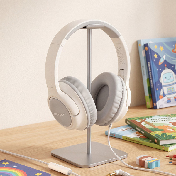 Навушники дротові ACEFAST H18 wired headset for kids Grey White (6974316287032)