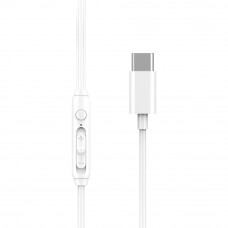 Навушники WIWU Type C Wired Earphone EB314 White (6976195093766)