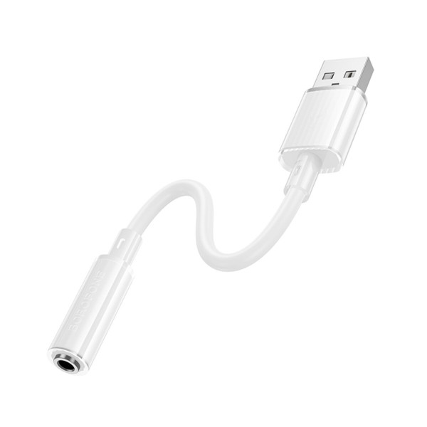 Перехідник BOROFONE BV22 Lemon external sound card USB-A to 3.5 Білий