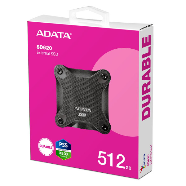 Портативний SSD ADATA SD620 512GB USB 3.2 520/460Mb/s Чорний