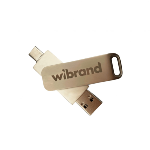 Портативний SSD Wibrand Wolf 512GB USB 3.2 Gen.2 Type-C/Type-A Read/Write 1000MB/s Silver (WIEXSSD/WO512GB)