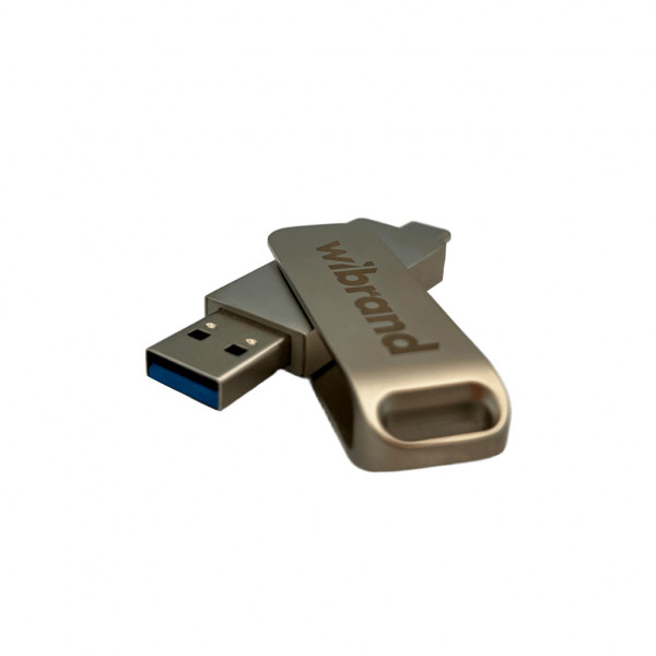Портативний SSD Wibrand Wolf 512GB USB 3.2 Gen.2 Type-C/Type-A Read/Write 1000MB/s Silver (WIEXSSD/WO512GB)