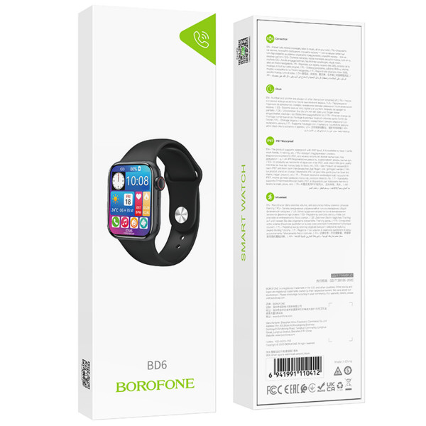 Смарт-годинник Borofone BD6 Smart sports watch(call version) Чорний