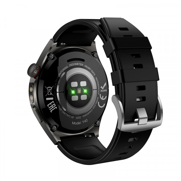Смарт-годинник HOCO Y40 38mm. 315 mAh. IP67 Smart watch(call version) Black (6942007672078)