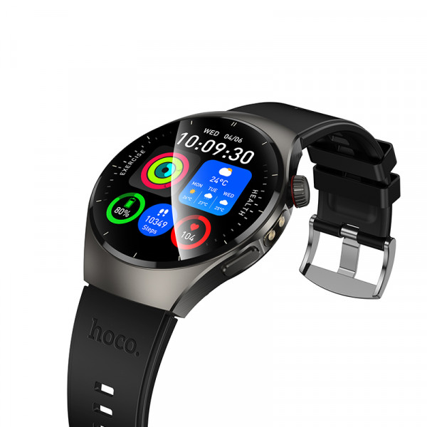 Смарт-годинник HOCO Y40 38mm. 315 mAh. IP67 Smart watch(call version) Black (6942007672078)