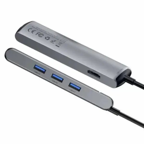 USB-хаб Baseus mechanical eye Six-in-one smart HUB docking station (Type-C to PD of HDMIUSB3.03RJ45