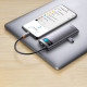 USB-хаб Baseus Metal Gleam Series 4-in-1 Multifunctional Type-C HUB Docking Station Gray （Type-C to USB3.0*3+RJ45*1）