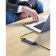 USB-хаб Baseus Metal Gleam Series 4-in-1 Multifunctional Type-C HUB Docking Station Gray （Type-C to USB3.0*3+RJ45*1）