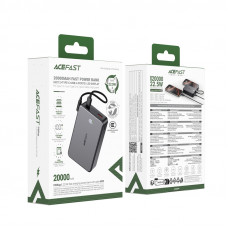 Зовнішній акумулятор ACEFAST M29-20000 22.5W fast charging power bank with cable Black (6974316285991)