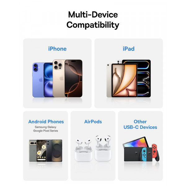 Зовнішній акумулятор Baseus EnerFill FC21 Qpow 3 Ultra Digital Display Power Bank with Detachable Cable 20000mAh 22.5W Cosmic Black (E0027M00)