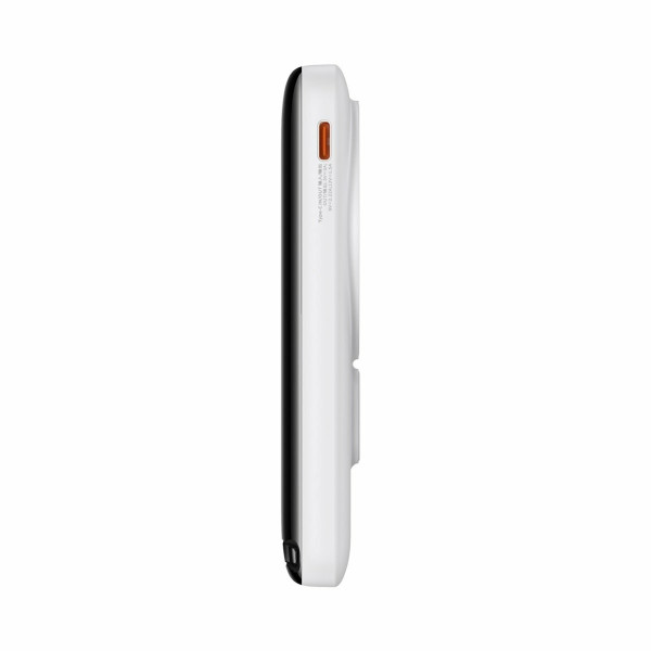 Зовнішній акумулятор Baseus Magnetic Bracket Wireless Fast Charge Power Bank 10000mAh 20W White