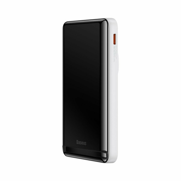 Зовнішній акумулятор Baseus Magnetic Bracket Wireless Fast Charge Power Bank 10000mAh 20W White
