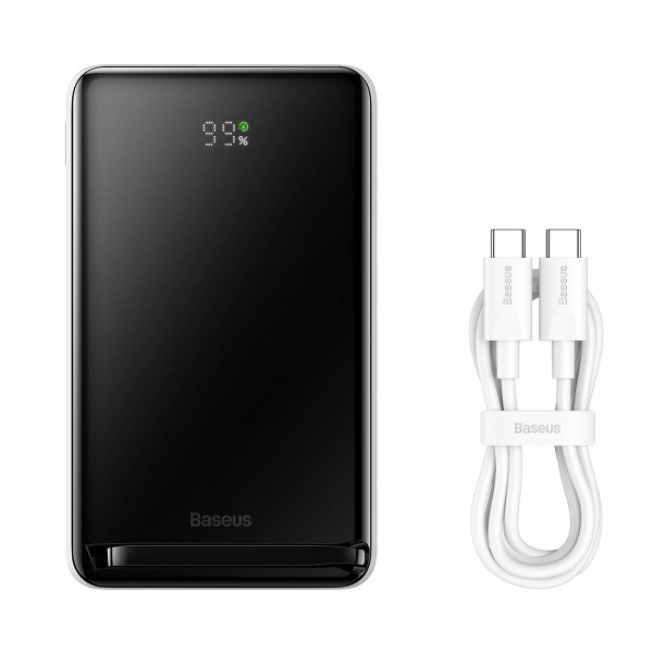 Зовнішній акумулятор Baseus Magnetic Bracket Wireless Fast Charge Power Bank 10000mAh 20W White