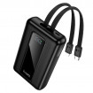 Зовнішній акумулятор HOCO J162A Full power 22.5W+PD20W fully compatible power bank with two cables(20000mAh) Black (6942007663083)