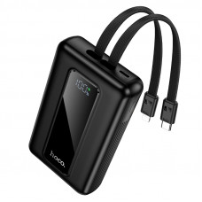 Зовнішній акумулятор HOCO J162A Full power 22.5W+PD20W fully compatible power bank with two cables(20000mAh) Black (6942007663083)