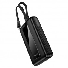 Зовнішній акумулятор HOCO J162A Full power 22.5W+PD20W fully compatible power bank with two cables(20000mAh) Black (6942007663083)