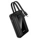 Зовнішній акумулятор HOCO J162A Full power 22.5W+PD20W fully compatible power bank with two cables(20000mAh) Black (6942007663083)