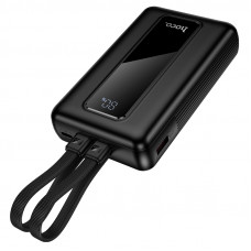 Зовнішній акумулятор HOCO J162A Full power 22.5W+PD20W fully compatible power bank with two cables(20000mAh) Black (6942007663083)