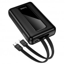 Зовнішній акумулятор HOCO J162A Full power 22.5W+PD20W fully compatible power bank with two cables(20000mAh) Black (6942007663083)