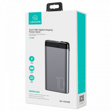 Зовнішній акумулятор Usams US-CD148 PB55 Alloy Digital Display Power Bank 10000mah Grey