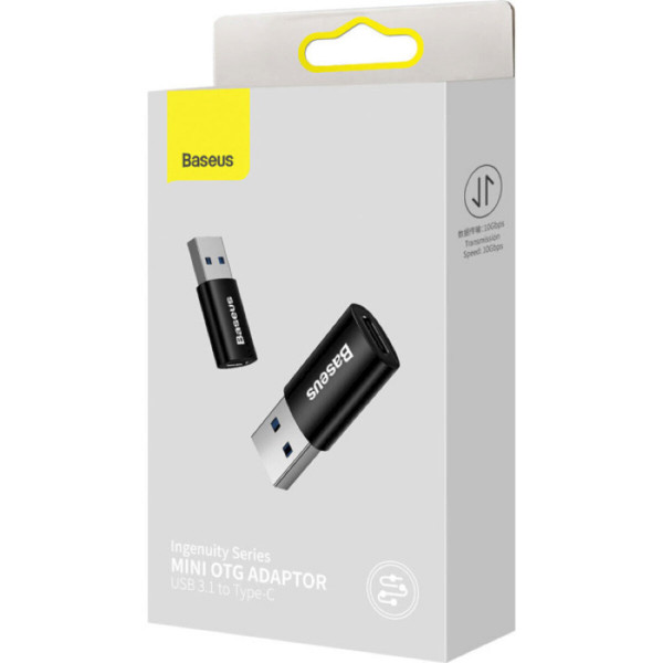 Адаптер Baseus Ingenuity Series Mini OTG Adaptor USB 3.1 to Type-CЧорний