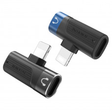 Адаптер BOROFONE BV14 Dual Lightning digital audio converter Чорний