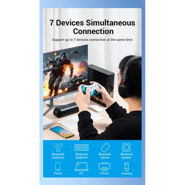 Адаптер Vention USB Bluetooth5.0 Adapter Black (CDSB0)