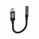 Аудіокабель ACEFAST J12 USB-C to 3.5mm audio converter Black (6974316285281)