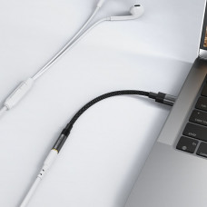 Аудіокабель ACEFAST J12 USB-C to 3.5mm audio converter Black (6974316285281)