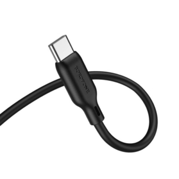 Аудіокабель BOROFONE BL18 Type-C silicone digital audio conversion cable Black