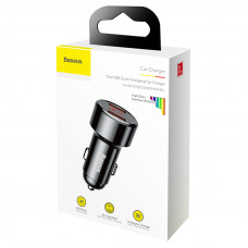 Автомобільний зарядний пристрій Baseus Magic Series Dual QC Digital Display 45W Black