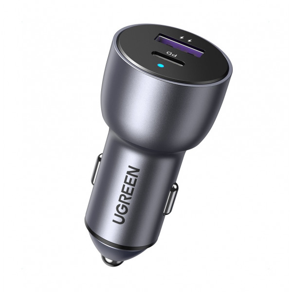 Автомобільний зарядний пристрій UGREEN CD213 2-Port Fast Car Charger gray (UGR-60980)