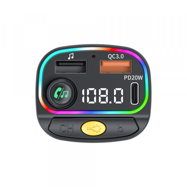 Автомобільний зарядний пристрій WIWU MP3 Car Charger Wi-QC031 Black (6977703653564)