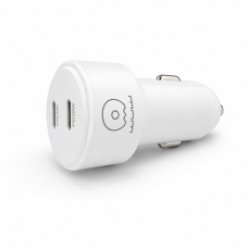 Автомобільний зарядний пристрій WUW-C243 PD20W+ PD20W White (WUW-C243W)