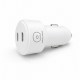 Автомобільний зарядний пристрій WUW-C243 PD20W+ PD20W White (WUW-C243W)