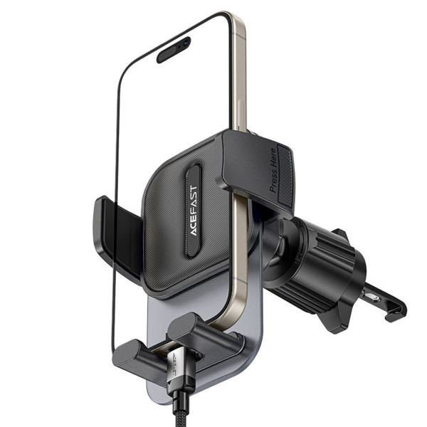 Автотримач для телефона ACEFAST D25 press type car holder for air vent Чорний